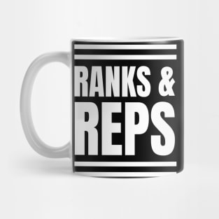 SEO Specialist's Ranks & Reps: The Ultimate Gift for SEO Experts and Managers Crushing It in the Gym Mug